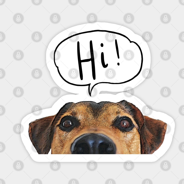 Cute Dog Says Hi! Sticker by SandraKC